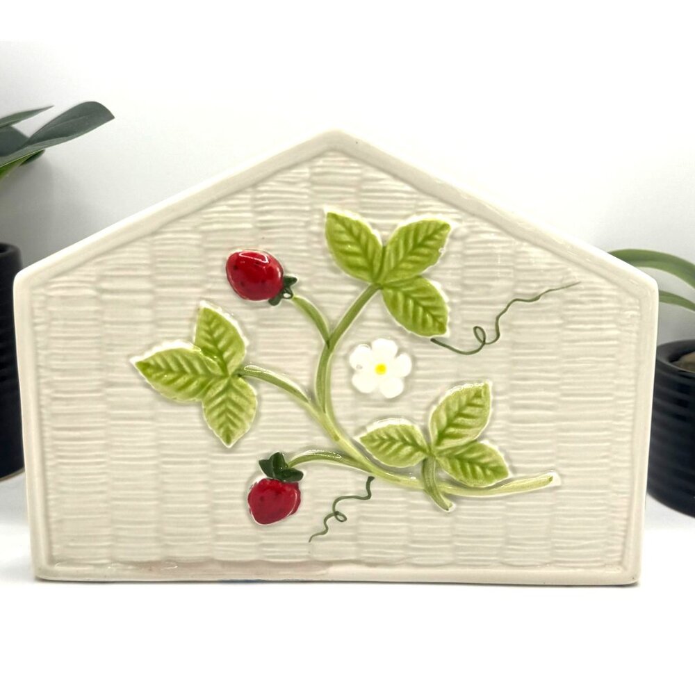 Vintage Otagiri Strawberry Napkin Holder
